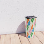 Colorful Christmas Mid Century Modern Retro Ornaments Atomic Pattern Travel Mug Gallery Image 4
