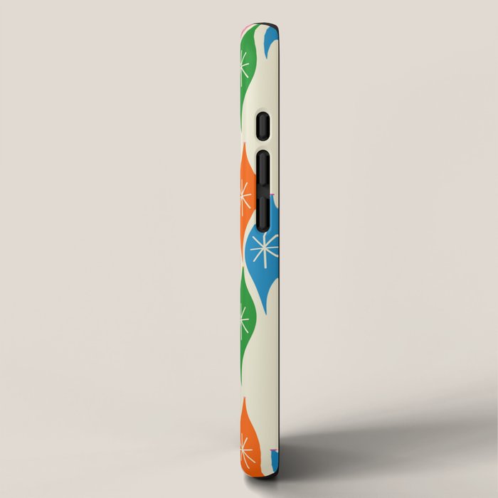 Colorful Christmas Mid Century Modern Retro Ornaments Atomic Pattern iPhone Case Gallery Image 2