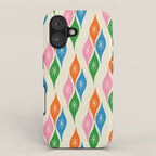 Colorful Christmas Mid Century Modern Retro Ornaments Atomic Pattern iPhone Case Gallery Image 1