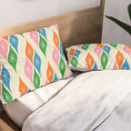 Colorful Christmas Mid Century Modern Retro Ornaments Atomic Pattern Pillow Sham Gallery Image 2
