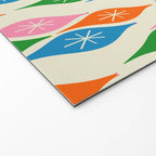 Colorful Christmas Mid Century Modern Retro Ornaments Atomic Pattern Welcome Mat Gallery Image 2