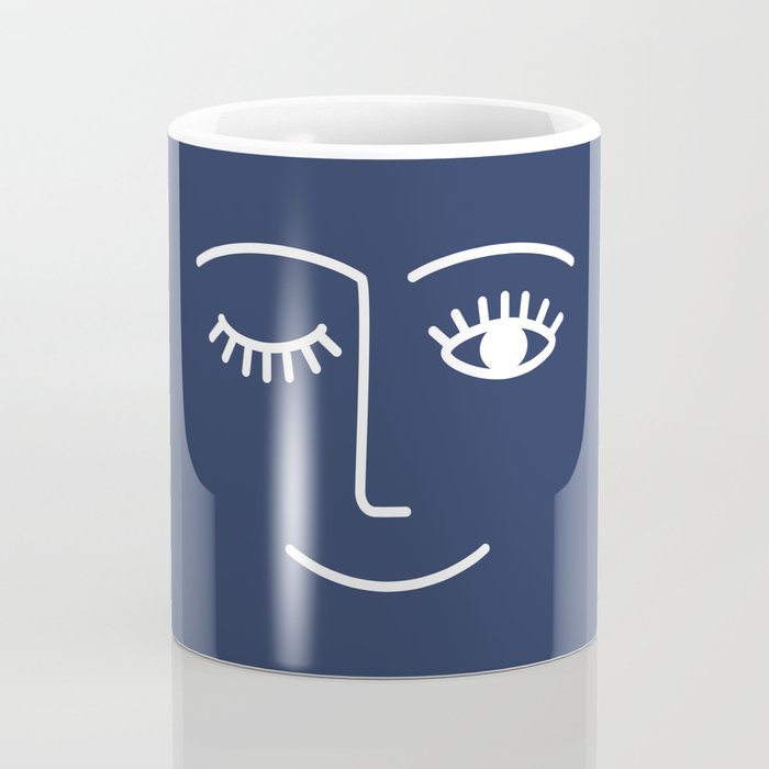 Wink (Navy) Coffee Mug Gallery Image 4