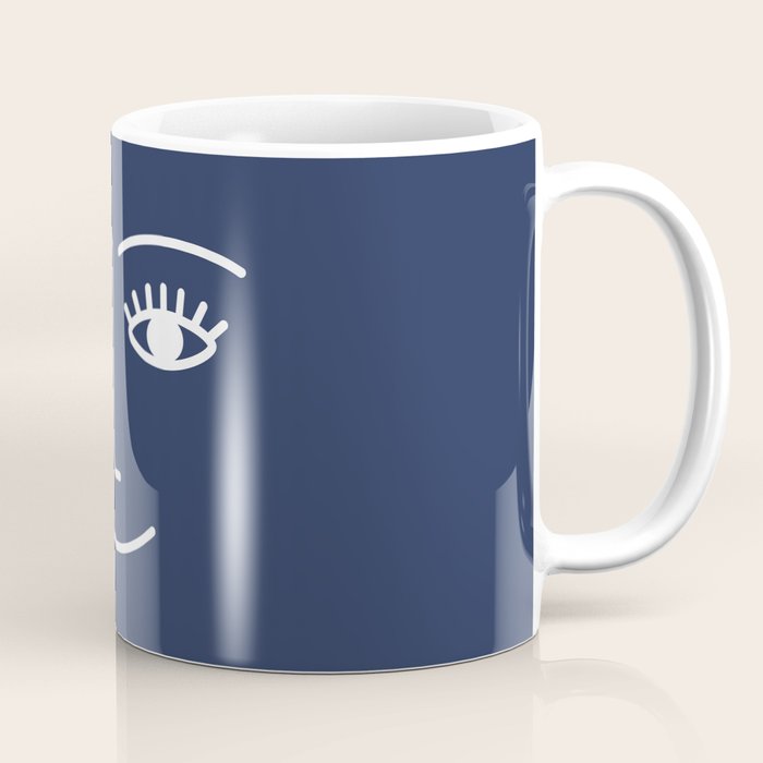 Wink (Navy) Coffee Mug Gallery Image 1