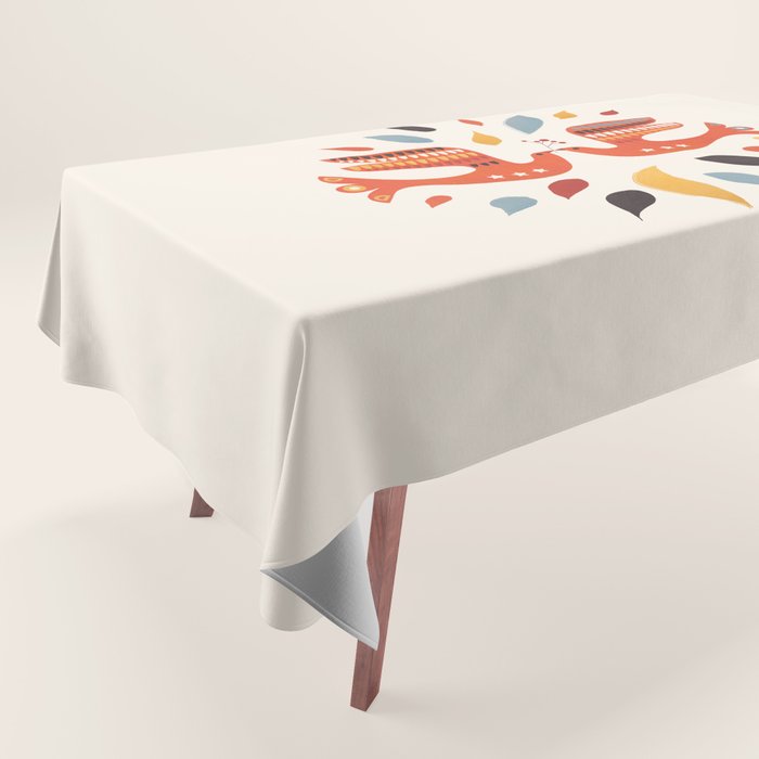 A Pair Of Festive Birds Tablecloth Gallery Image 1