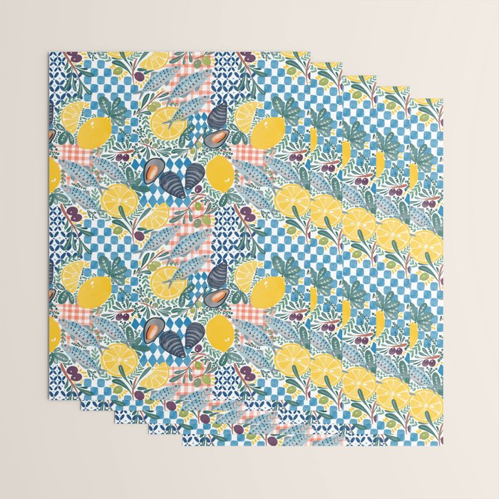 Citrus Coastal Adventure Wrapping Paper Gallery Image 3