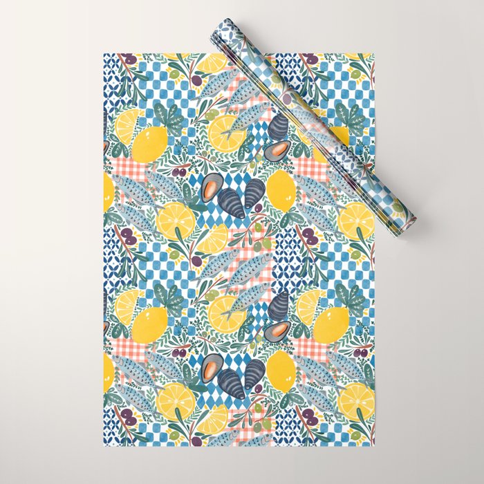Citrus Coastal Adventure Wrapping Paper Gallery Image 1