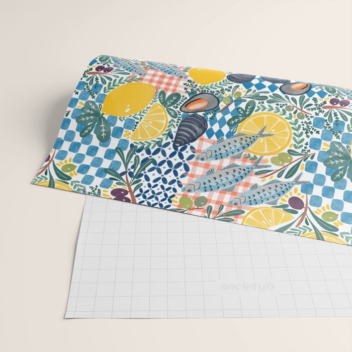 Citrus Coastal Adventure Wrapping Paper Gallery Image 2