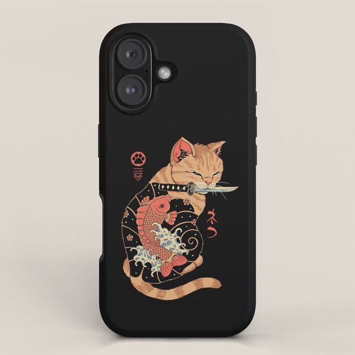 Carp Tattooed Cat iPhone Case Gallery Image 1