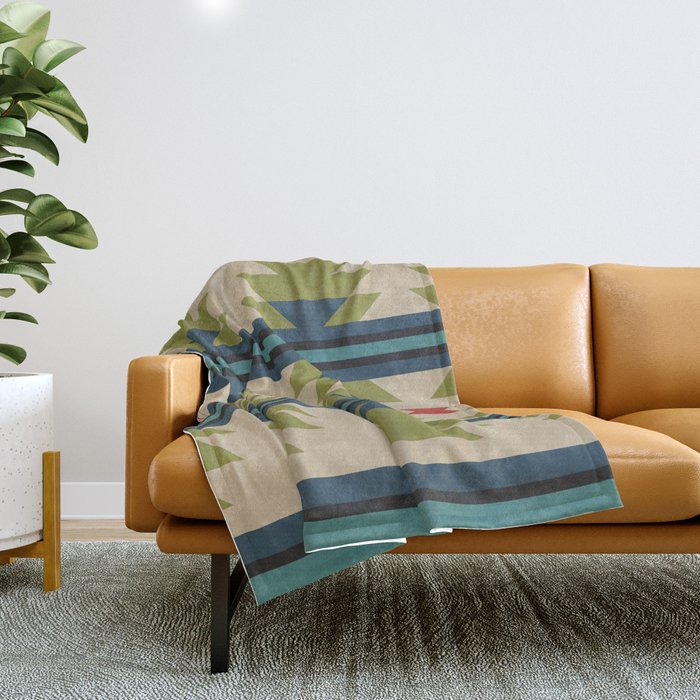 Southwestern Pattern 118 Throw Blanket Gallery Image 1