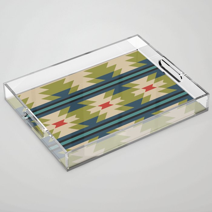 Southwestern Pattern 118 Acrylic Tray Gallery Image 1