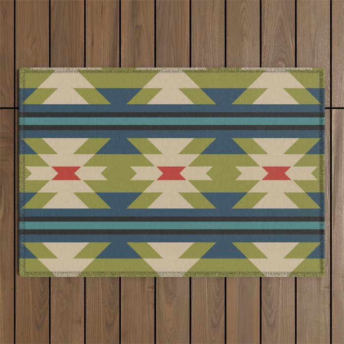 Southwestern Pattern 118 Outdoor Rug Gallery Image 1