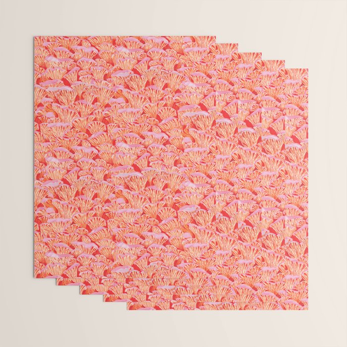 Cyber pink mushrooms Wrapping Paper Gallery Image 3