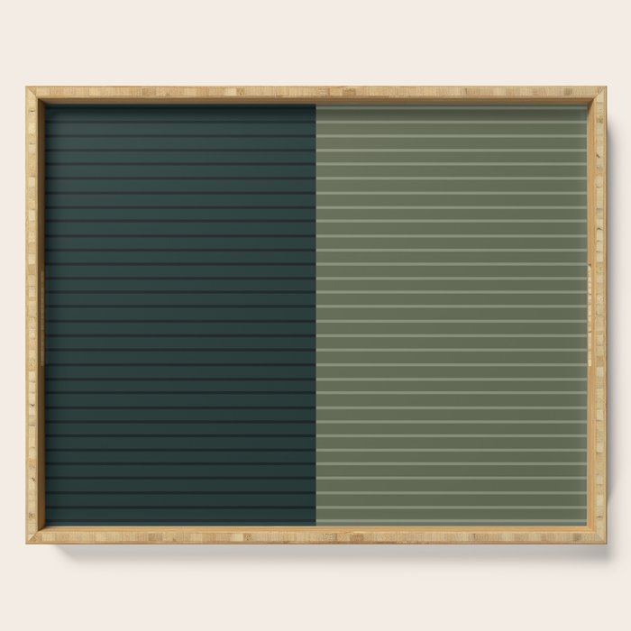 Color Block Lines XXXIX Serving Tray Gallery Image 1