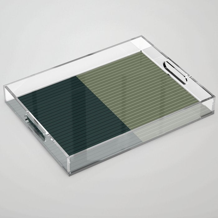 Color Block Lines XXXIX Acrylic Tray Gallery Image 1