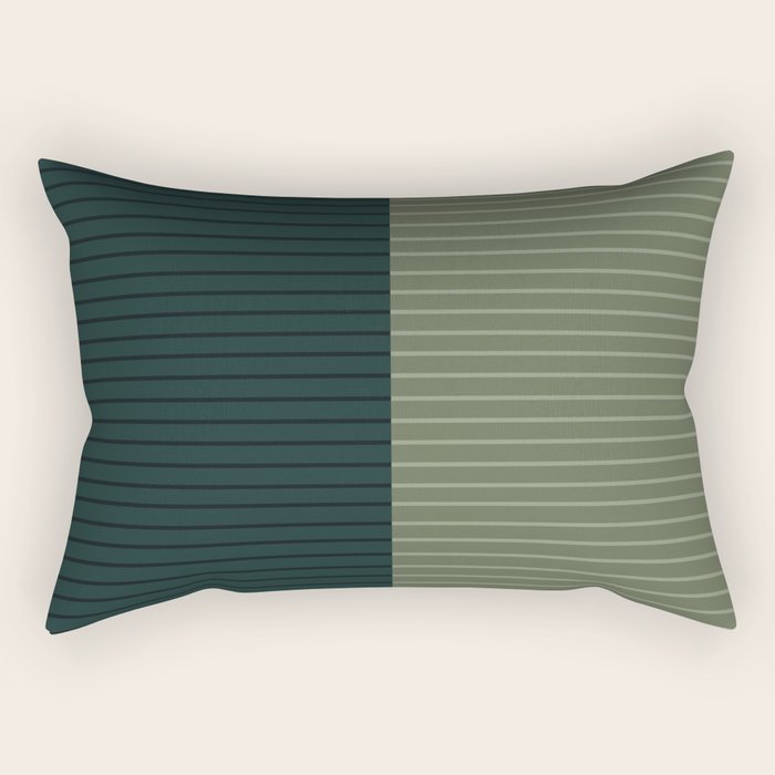 Color Block Lines XXXIX Rectangular Pillow Gallery Image 1