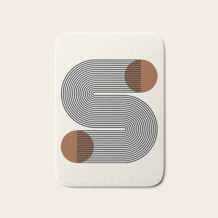 Abstraction_SUN_LINE_POP_ART_Minimalism_S001S Bath Mat Gallery Image 1