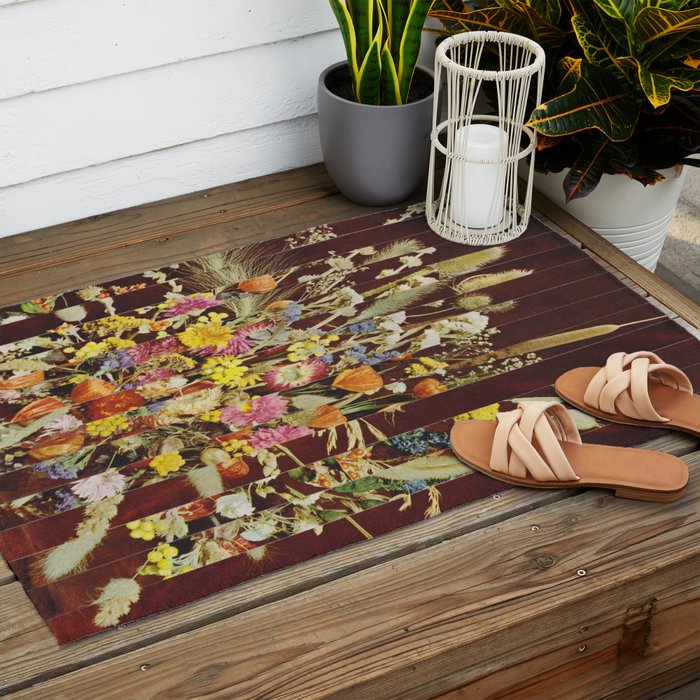 Bunch of Flowers 1 Outdoor Rug Gallery Image 2