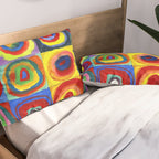 Kandinsky, Farbstudie - Quadrate und konzentrische Ringe, Color Study. Squares with Concentric Circles 1913 Pillow Sham Gallery Image 2