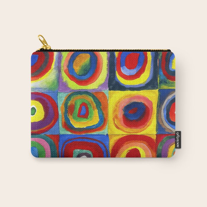 Kandinsky, Farbstudie - Quadrate und konzentrische Ringe, Color Study. Squares with Concentric Circles 1913 Carry All Pouch Gallery Image 1