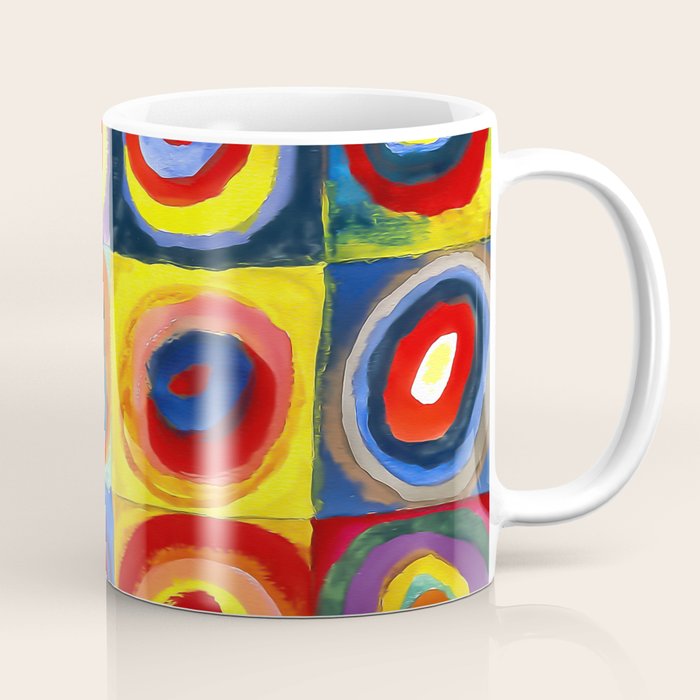 Kandinsky, Farbstudie - Quadrate und konzentrische Ringe, Color Study. Squares with Concentric Circles 1913 Coffee Mug Gallery Image 1