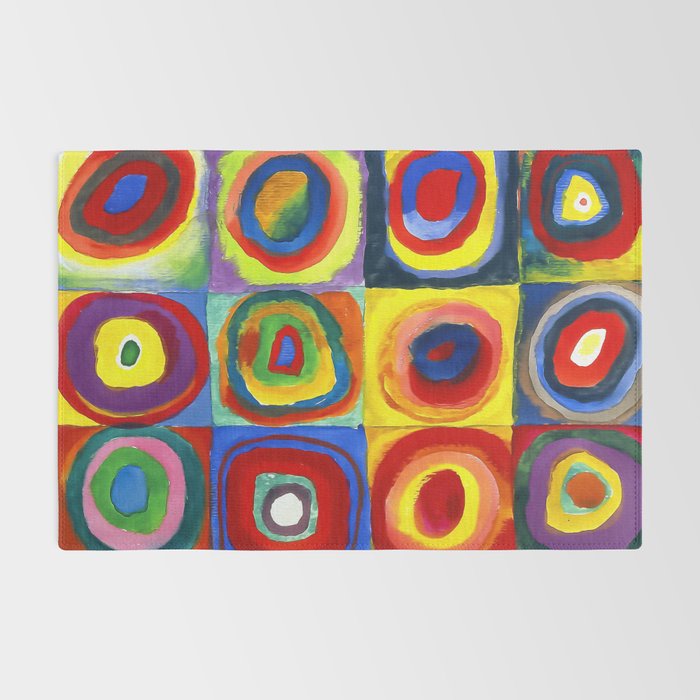 Kandinsky, Farbstudie - Quadrate und konzentrische Ringe, Color Study. Squares with Concentric Circles 1913 Rug Gallery Image 2