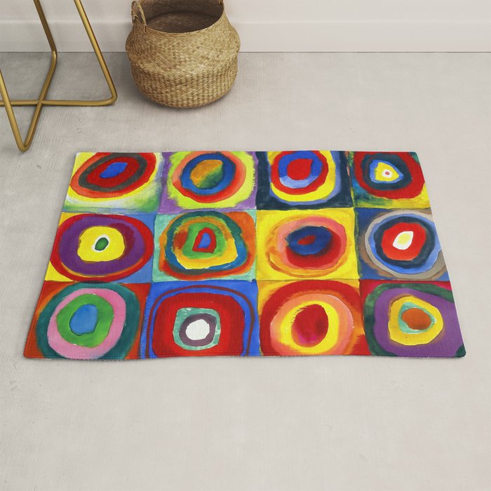 Kandinsky, Farbstudie - Quadrate und konzentrische Ringe, Color Study. Squares with Concentric Circles 1913 Rug Gallery Image 1