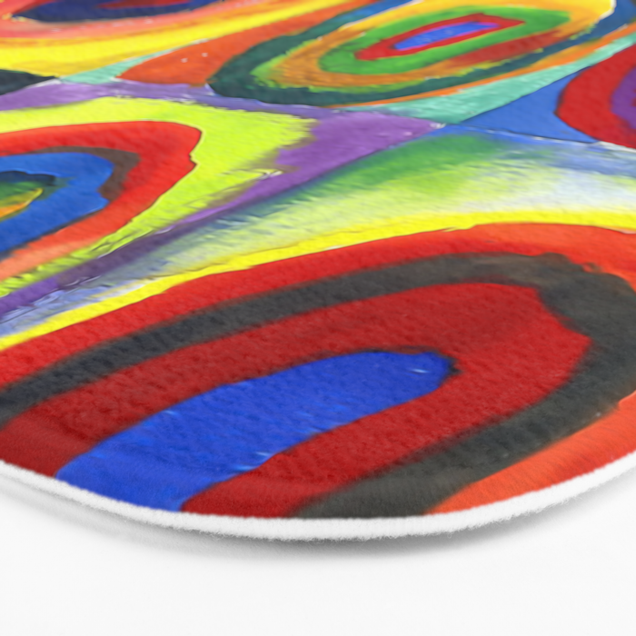 Kandinsky, Farbstudie - Quadrate und konzentrische Ringe, Color Study. Squares with Concentric Circles 1913 Bath Mat Gallery Image 3