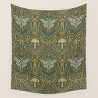 Celestial Forest Damask - fern green Wall Tapestry Gallery Image 4