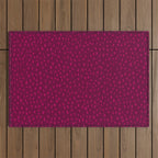 Raspberry Paint Drops Outdoor Rug Gallery Image 1