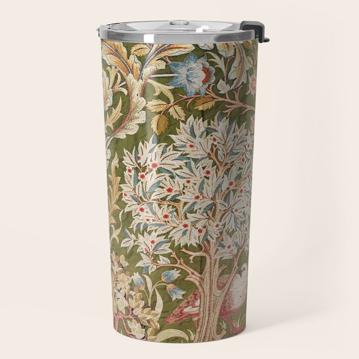 William Morris & May Morris Woodland Embroidery Travel Mug Gallery Image 2