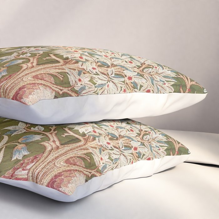 William Morris & May Morris Woodland Embroidery Pillow Sham Gallery Image 3