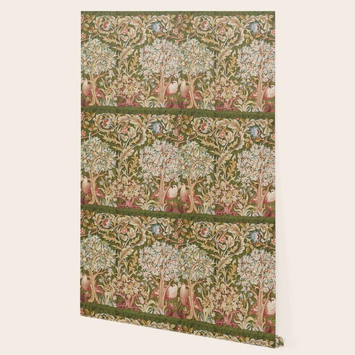 William Morris & May Morris Woodland Embroidery Wallpaper Gallery Image 2