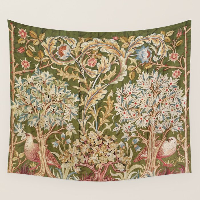 William Morris & May Morris Woodland Embroidery Wall Tapestry Gallery Image 4