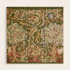 William Morris & May Morris Woodland Embroidery Wood Wall Art Gallery Image 1