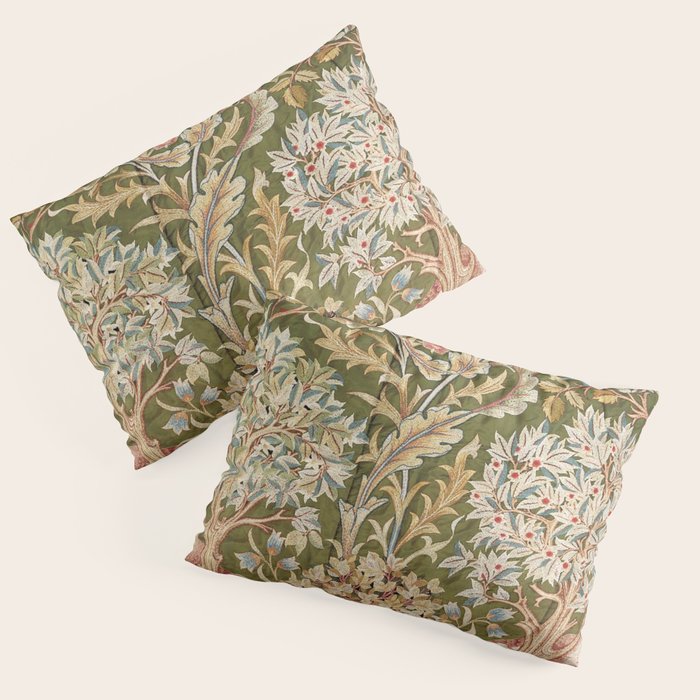 William Morris & May Morris Woodland Embroidery Pillow Sham Gallery Image 3