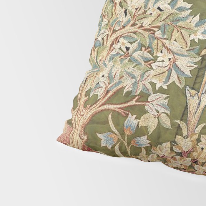 William Morris & May Morris Woodland Embroidery Pillow Sham Gallery Image 4