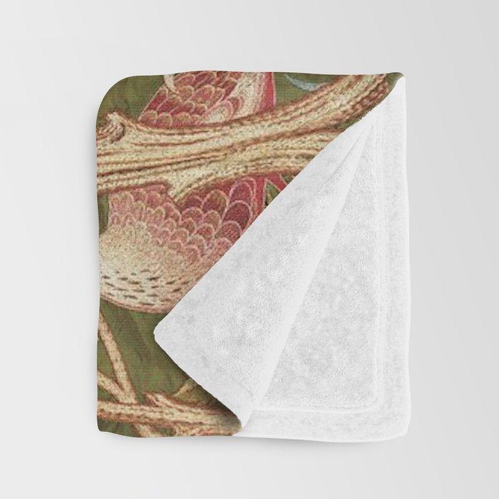 William Morris & May Morris Woodland Embroidery Throw Blanket Gallery Image 3