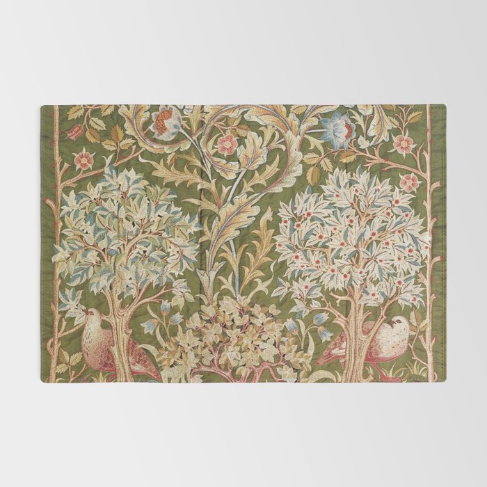 William Morris & May Morris Woodland Embroidery Rug Gallery Image 2