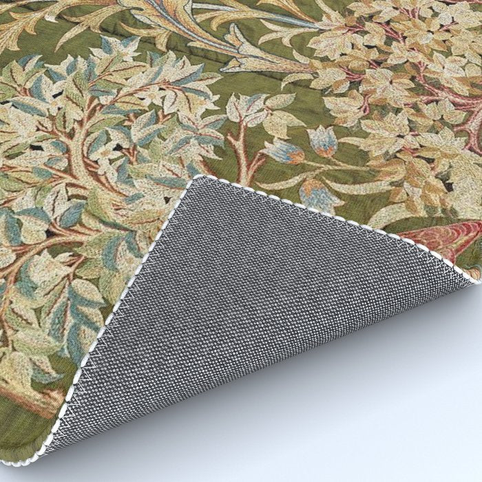 William Morris & May Morris Woodland Embroidery Rug Gallery Image 4