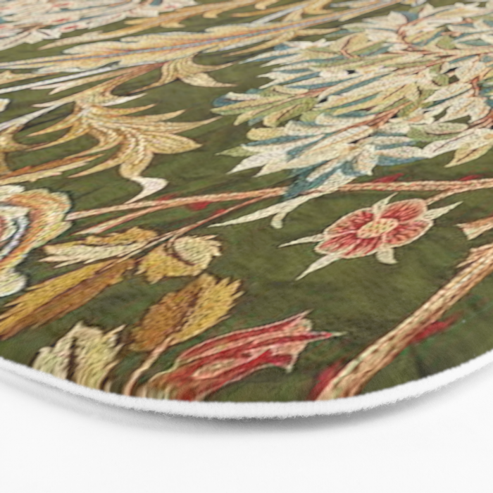 William Morris & May Morris Woodland Embroidery Bath Mat Gallery Image 3