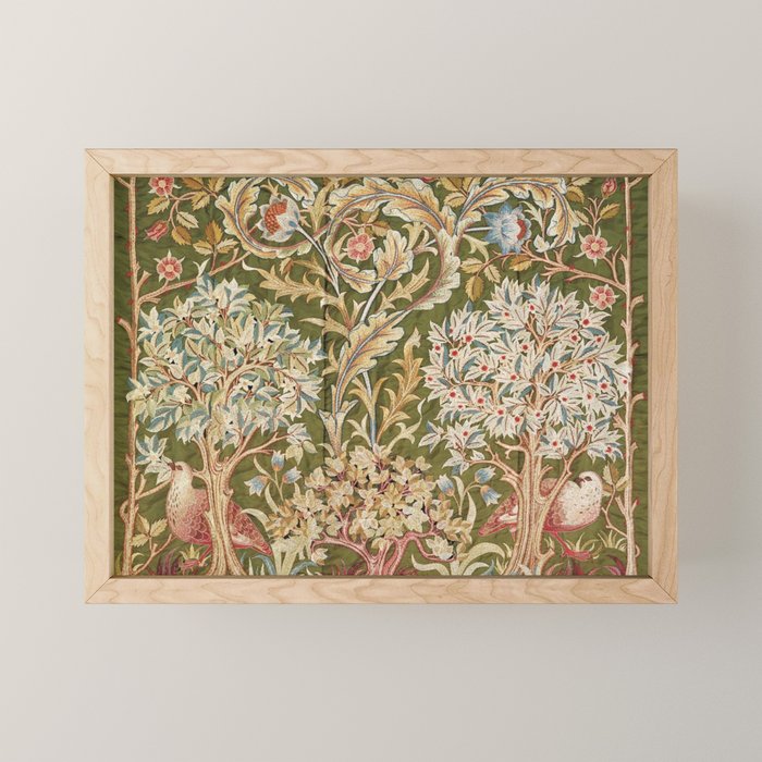 William Morris & May Morris Woodland Embroidery Mini Art Print Gallery Image 1