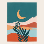 Moonlit Mediterranean Abstract Landscape Poster Gallery Image 4