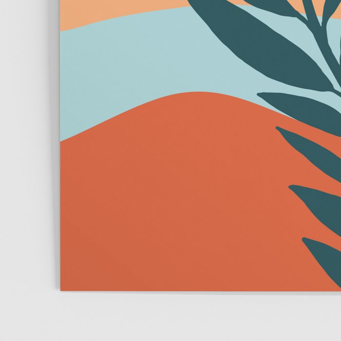 Moonlit Mediterranean Abstract Landscape Poster Gallery Image 3