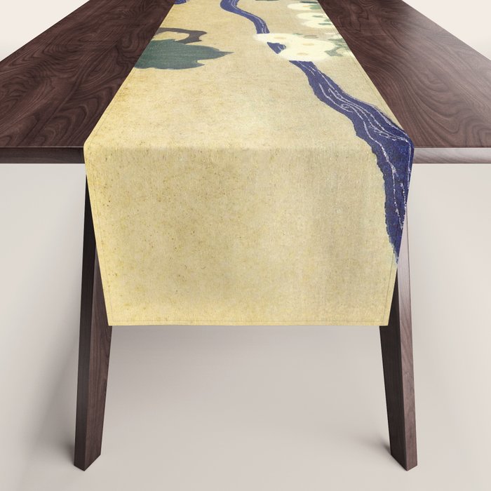 Tree and chrysanthemums by Kogyo Tsukioka Table Runner Gallery Image 1