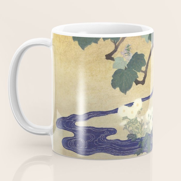 Tree and chrysanthemums by Kogyo Tsukioka Coffee Mug Gallery Image 3