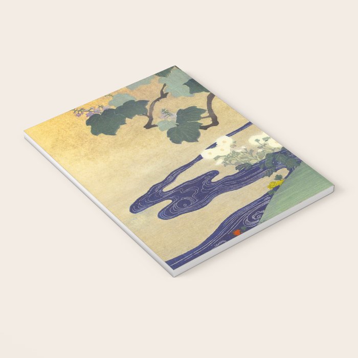 Tree and chrysanthemums by Kogyo Tsukioka Notebook Gallery Image 3