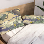 Tree and chrysanthemums by Kogyo Tsukioka Pillow Sham Gallery Image 2