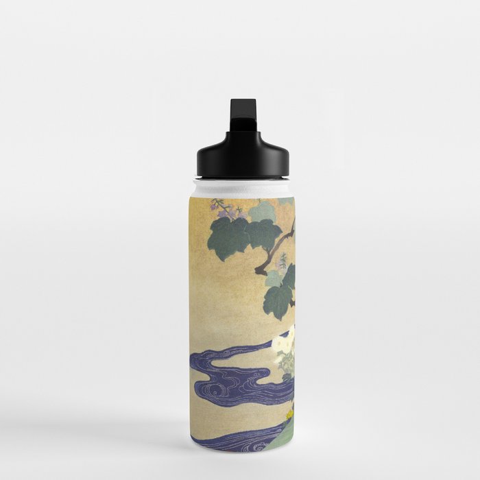 Tree and chrysanthemums by Kogyo Tsukioka Water Bottle Gallery Image 3