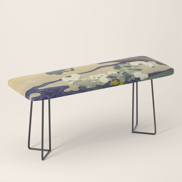 Tree and chrysanthemums by Kogyo Tsukioka Bench Gallery Image 1