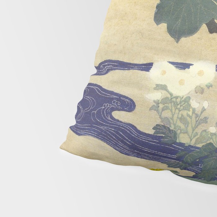 Tree and chrysanthemums by Kogyo Tsukioka Pillow Sham Gallery Image 4